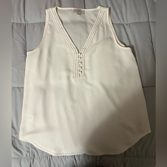 LOFT Tops Loft White Tank Top Poshmark